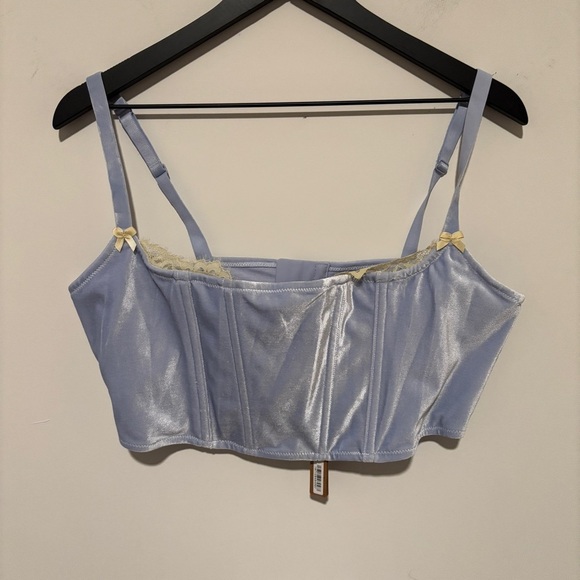 Skims Velvet Lace Corset Periwinkle New Limited Edition Piece XS NWT New - Picture 2 of 5
